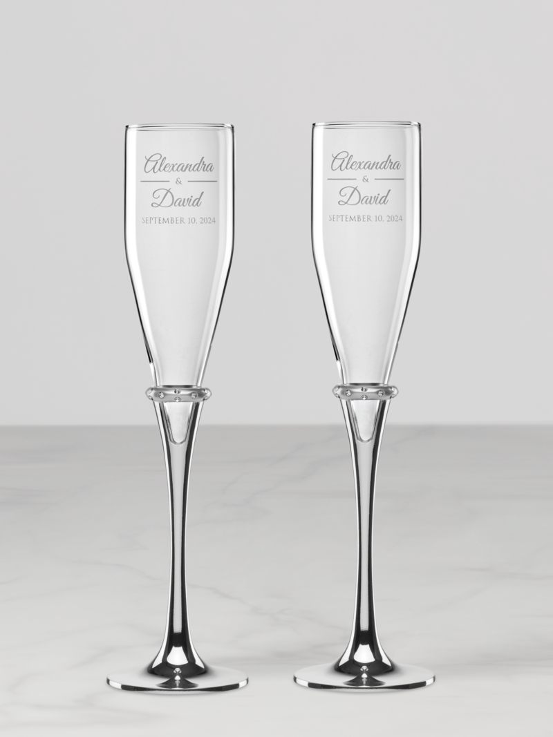 Personalized Devotion 2-Piece Toasting Flute Set